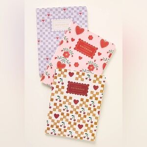 Anthropologie Lovely Pattern Journals, Set of 3 - New